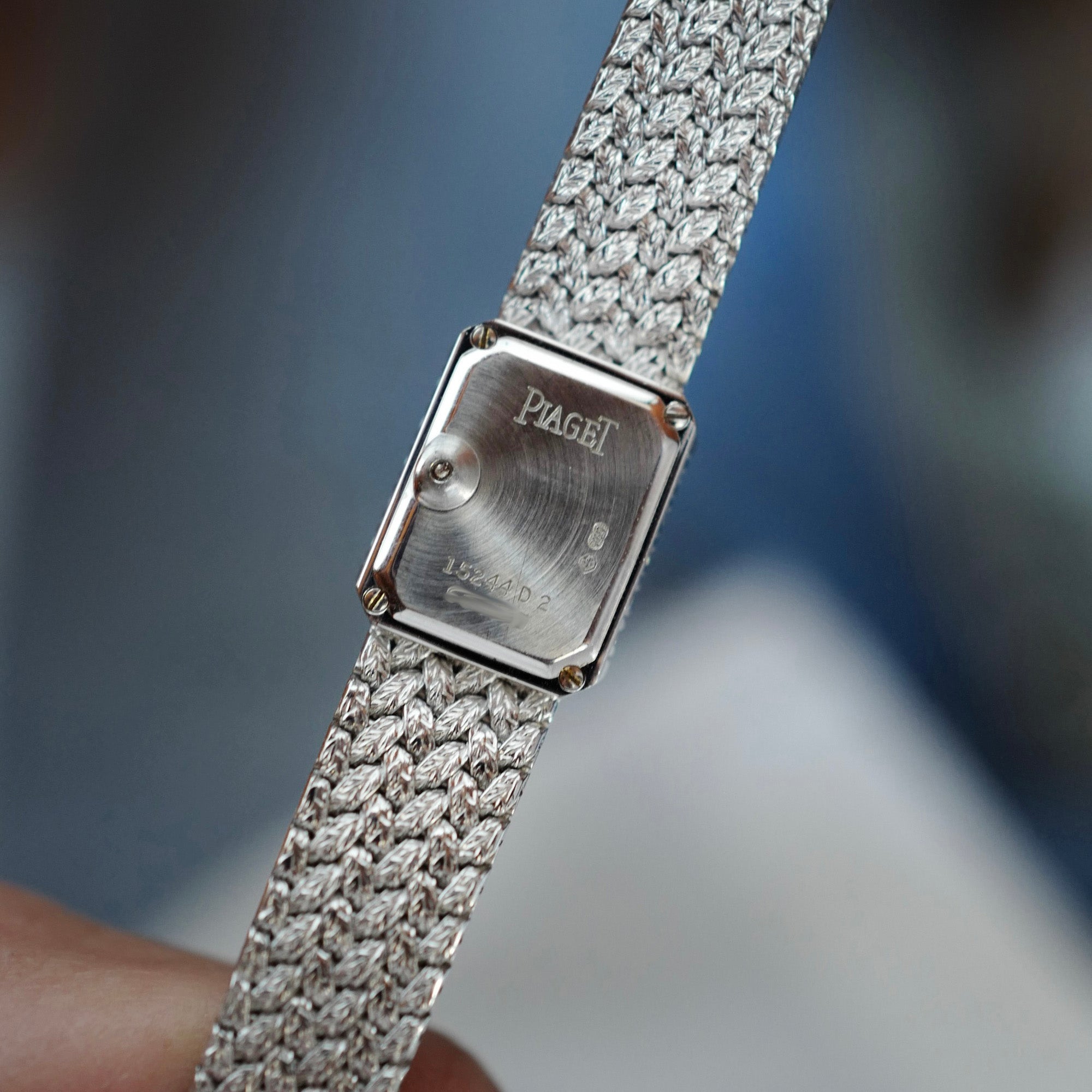 Piaget White Gold Bracelet Watch Ref. 45244 with Opal Dial