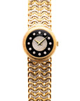 Piaget Two-Tone Bracelet Watch Ref. 4152 with Onyx, Diamond and Mother of Pearl Dial