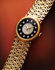 Piaget Two-Tone Bracelet Watch Ref. 4152 with Onyx, Diamond and Mother of Pearl Dial