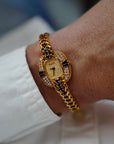 Piaget Yellow Gold Cocktail Rope Watch Ref. 89612 with Diamond and Sapphires