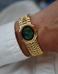 Piaget Yellow Gold Bracelet Watch Ref. 93402 with Opal and Onyx Dial (New Arrival)