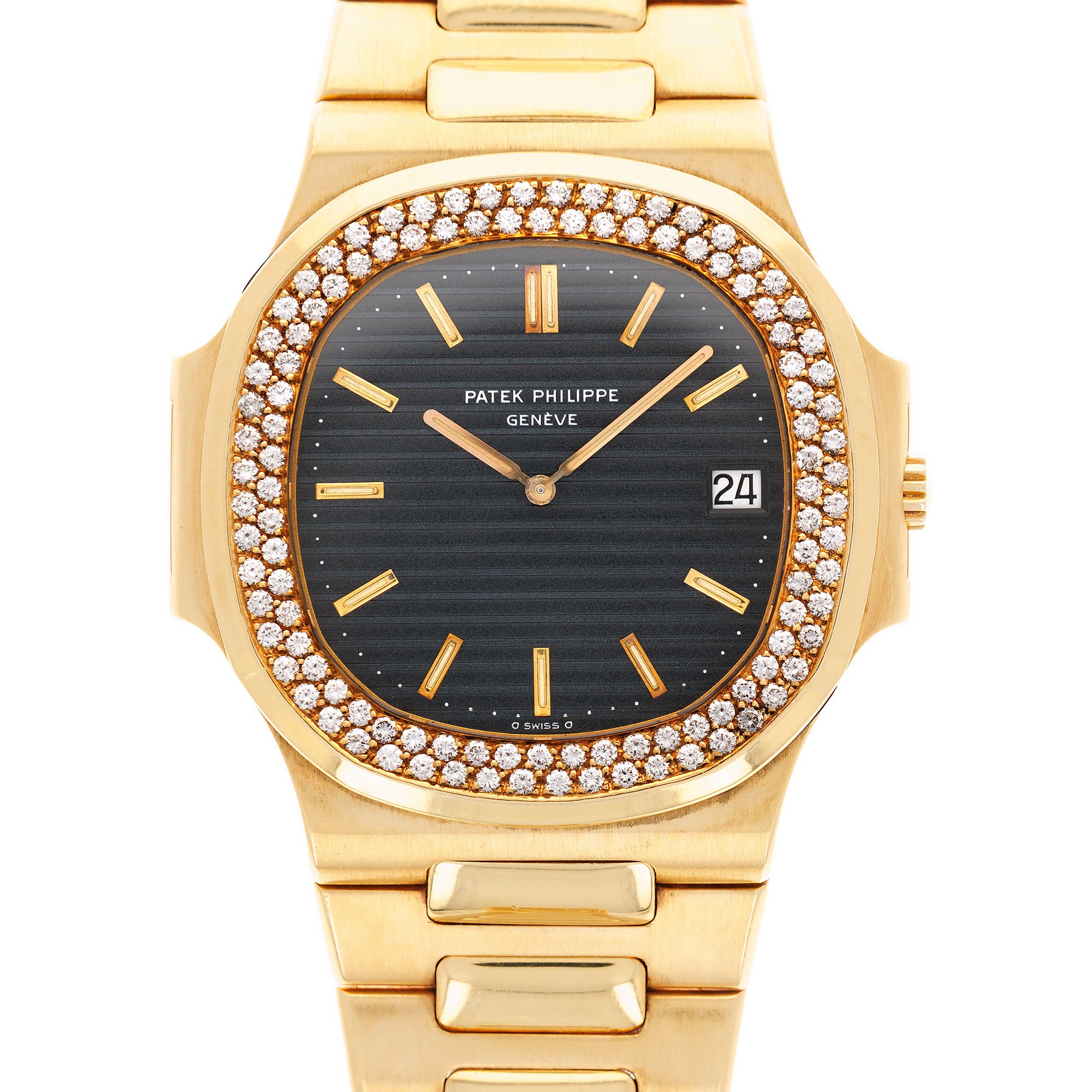 Patek Philippe - Patek Philippe Yellow Gold Nautilus Ref. 3700 with Diamond Bezel - The Keystone Watches