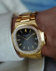 Patek Philippe Yellow Gold Nautilus Ref. 3700 with Diamond Bezel