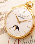 Patek Philippe Yellow Gold Perpetual Calendar Pocket Watch 725/2