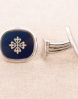 Patek Philippe - Patek Philippe White Gold Ellipse Cufflinks with Calatrava Cross (Objet) - The Keystone Watches