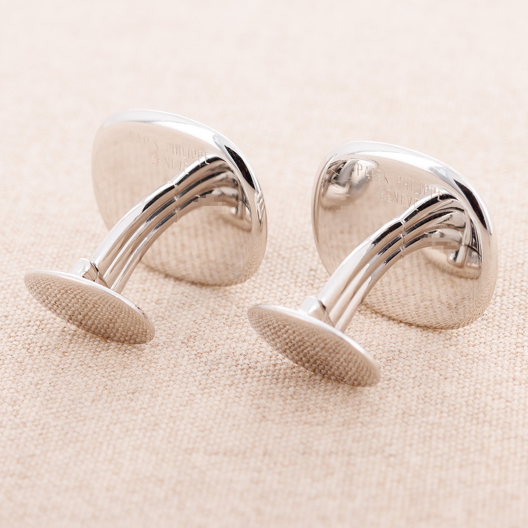 Patek Philippe White Gold Ellipse Cufflinks with Calatrava Cross (Objet)