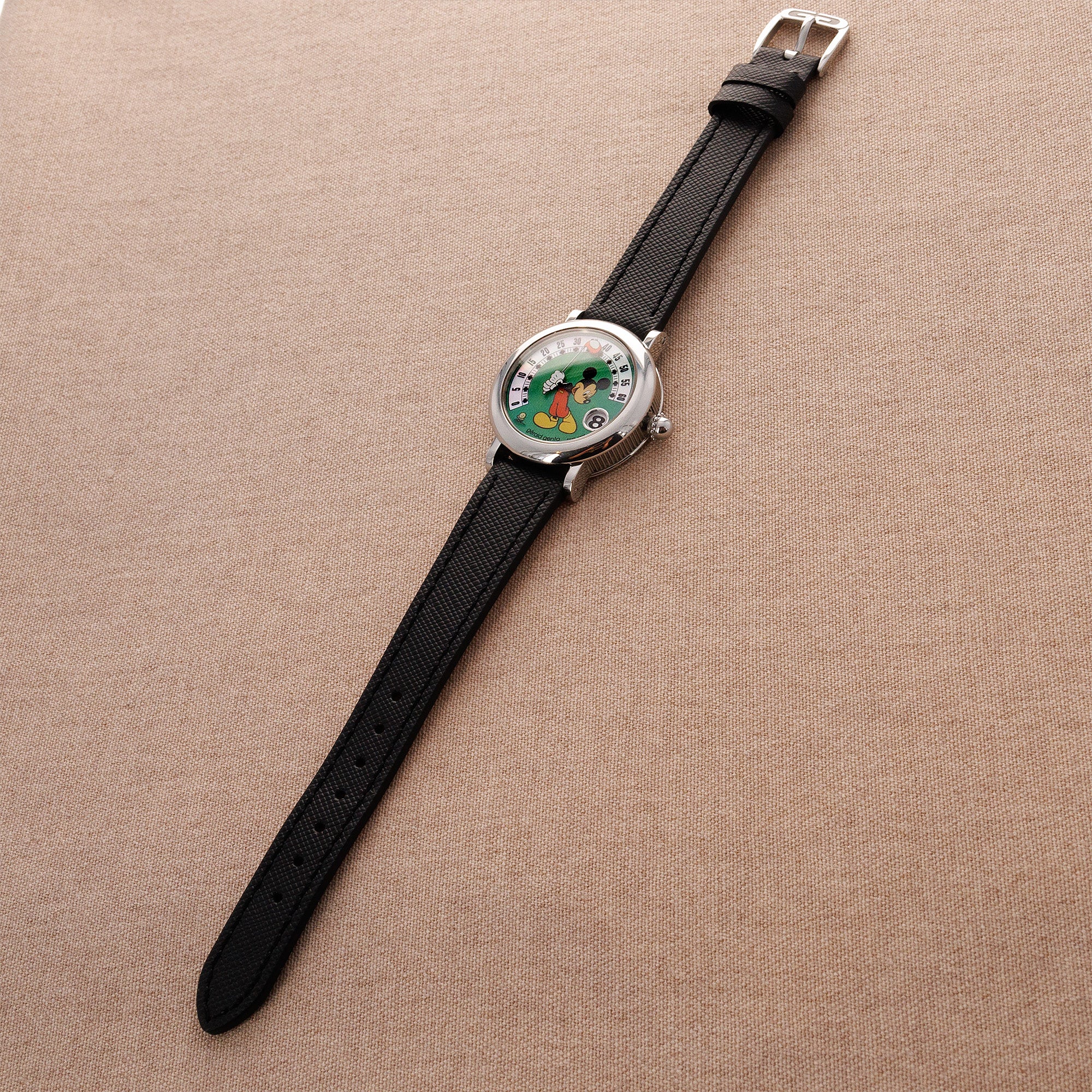 Gerald Genta Steel Retro Fantasy Mickey Mouse Golf Watch Ref. G3612