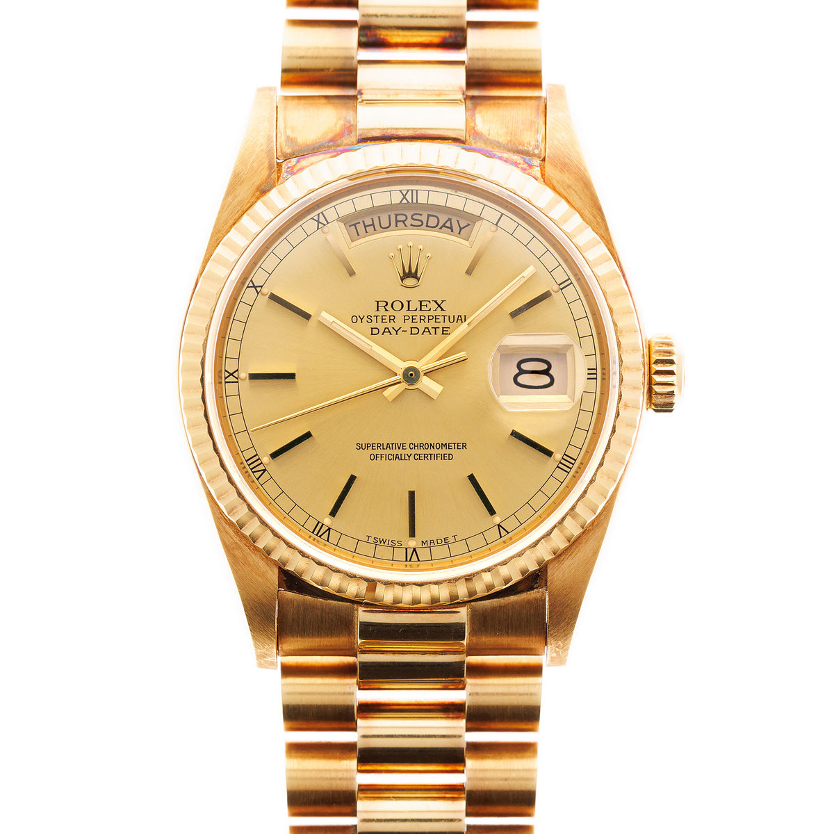 18038 Rolex Day-Date 18038 18k YG β The Keystone Watches