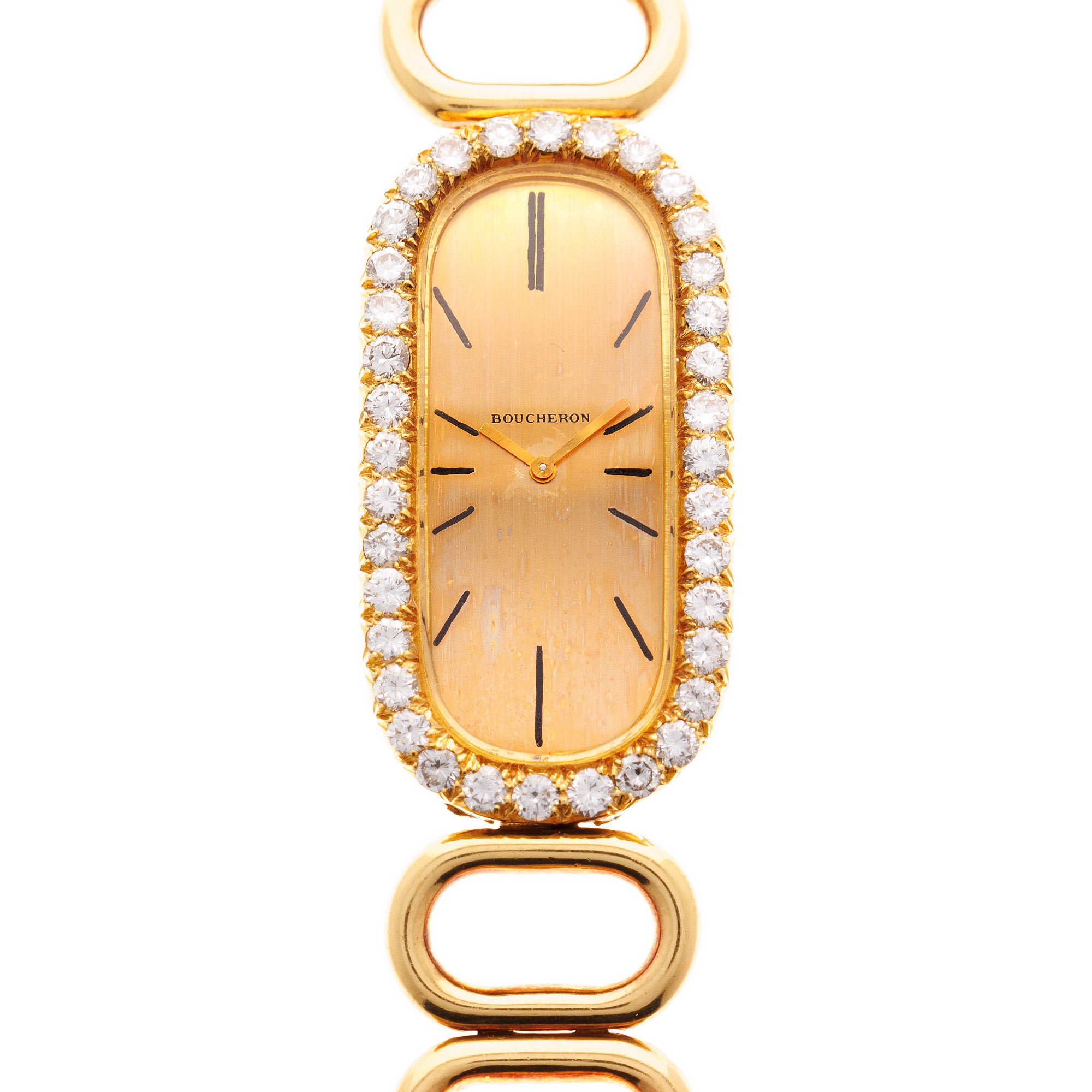 Boucheron - Boucheron Yellow Gold Vintage Oval Link Watch - The Keystone Watches