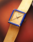 Chopard Yellow Gold Lapis Square Watch Ref. 46945