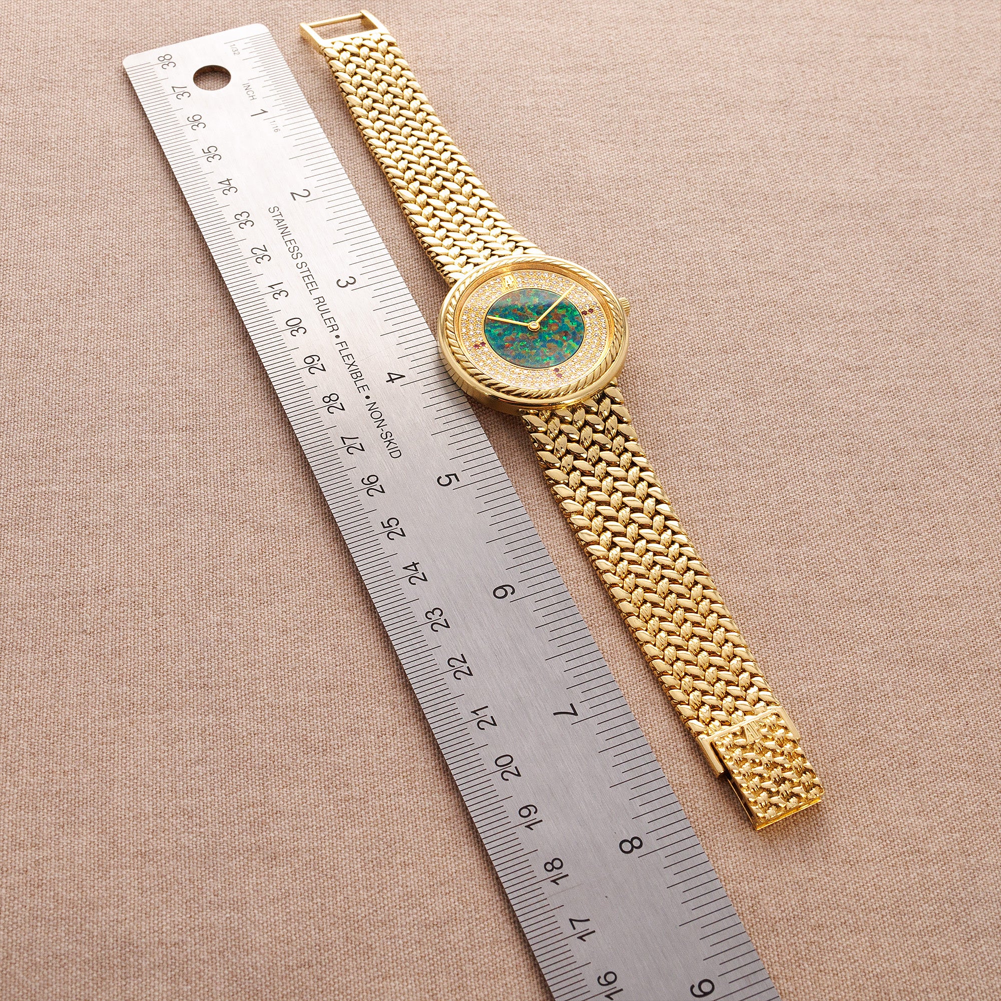 Audemars Piguet Yellow Gold Vintage Opal and Pave Watch