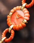 Piaget Yellow Gold Coral Watch by Andre Vassort Ref. 9921V89