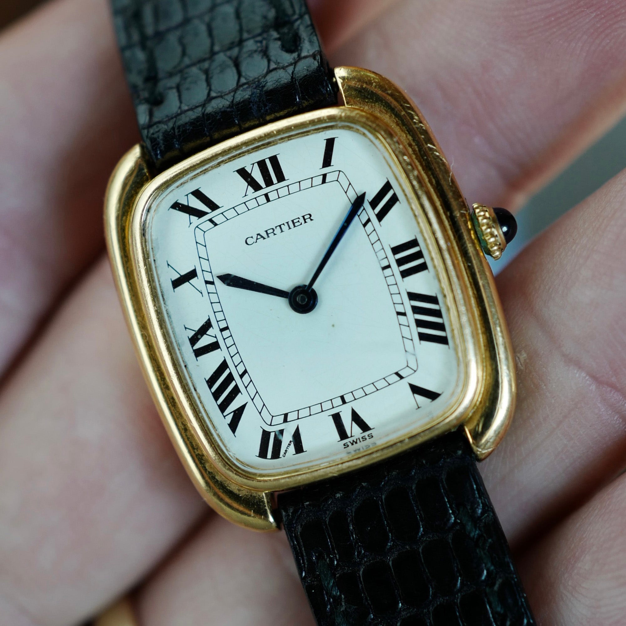 Cartier - Cartier Yellow Gold Tank Gondole Strap Watch - The Keystone Watches