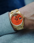 Rolex Yellow Gold Day-Date Ref. 18238 with Rare Coral Dial