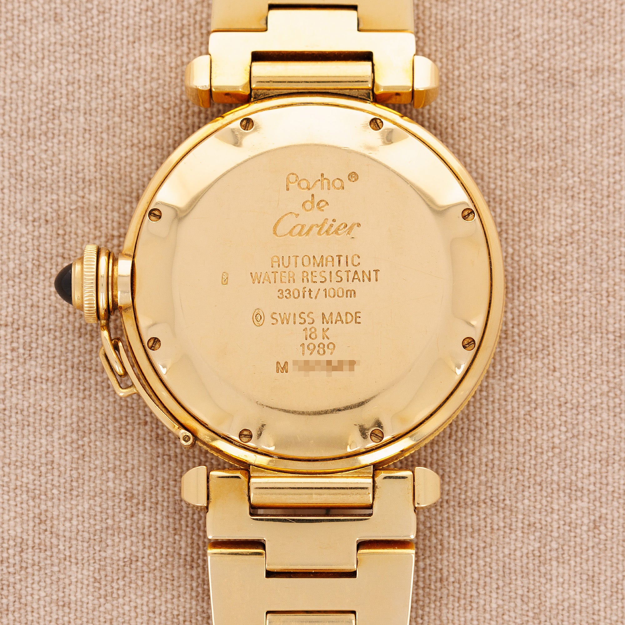 Pasha de cartier automatic water resistant 330ft 100m best sale