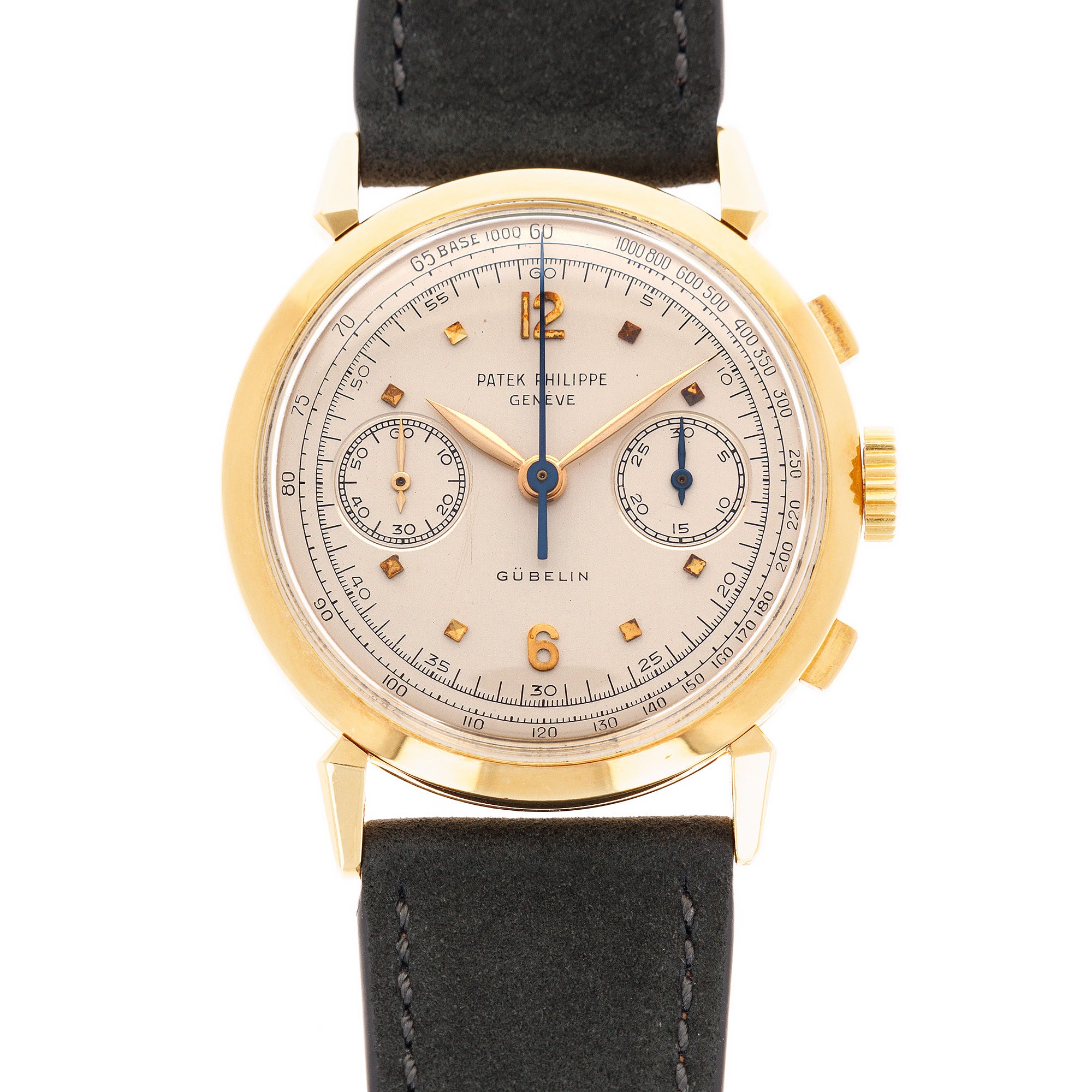 Patek Philippe - Patek Philippe Yellow Gold Chronograph Ref. 1579 Retailed by Gubelin in Extraordinary Condition - The Keystone Watches