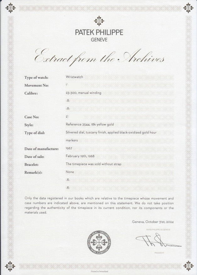 Patek Philippe Yellow Gold Golden Circle Ref. 3544 Retailed by Cartier