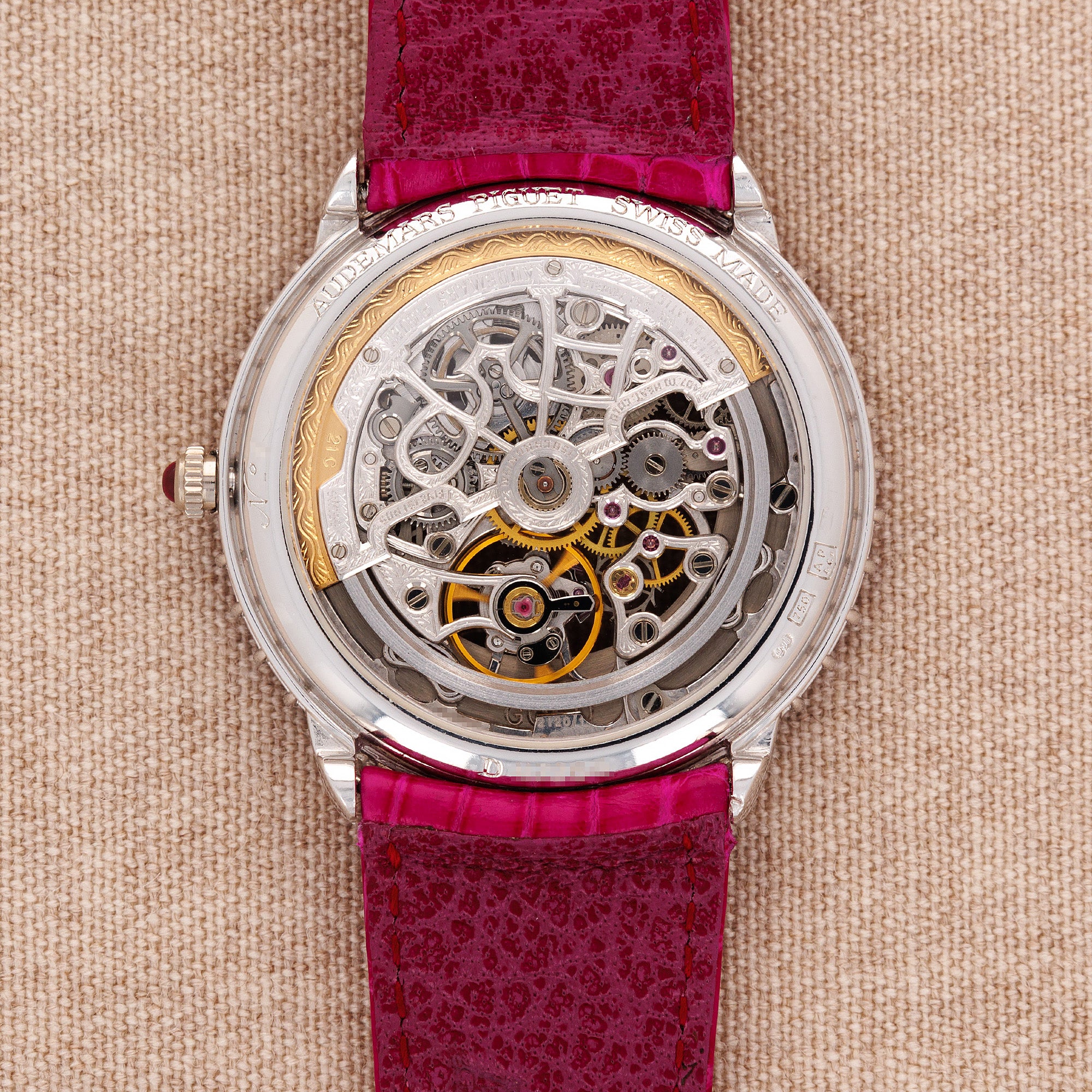 Audemars Piguet - Audemars Piguet White Gold Ruby & Diamond Skeleton Watch - The Keystone Watches