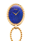 Piaget Yellow Gold Lapis Pendent Necklace Watch