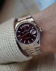 Rolex White Gold Day Date Ref. 118239 with Cherry Dial