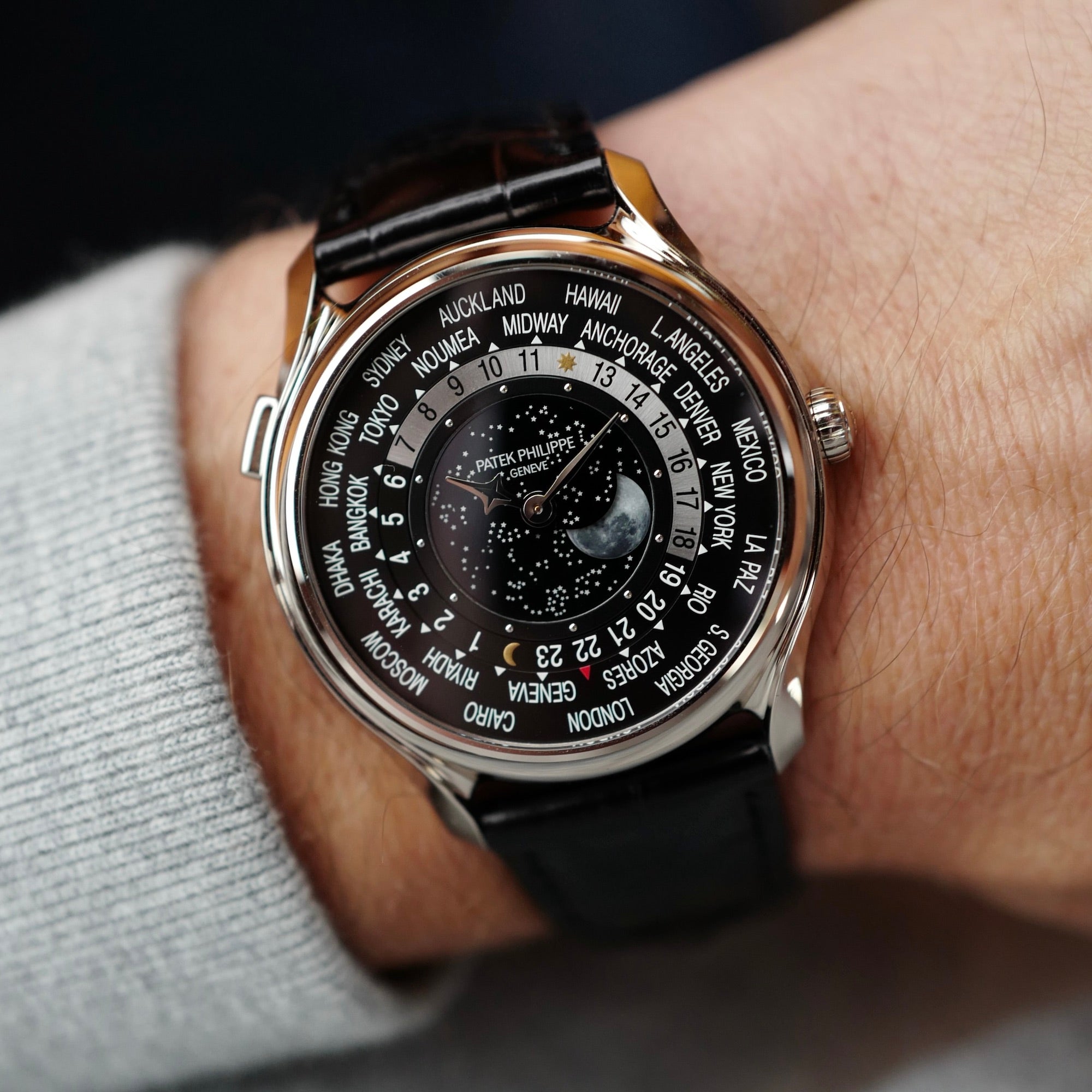 Patek Philippe White Gold World Time 175th Anniversary Ref. 5575