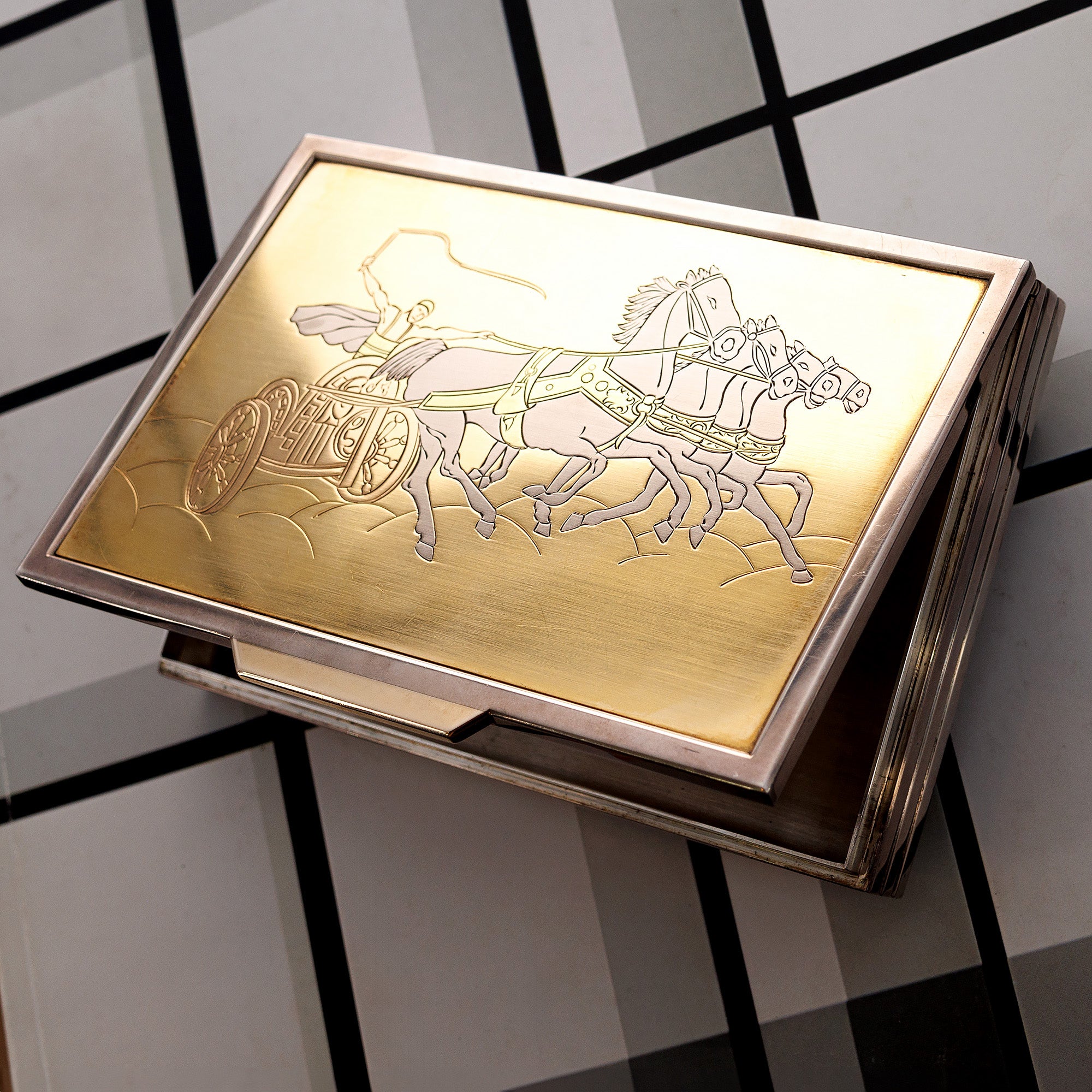 Cartier - Cartier Chariot Cigarette Box from Cartier London  by Jacques Cartier (Objet) - The Keystone Watches