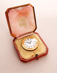 Cartier Yellow Gold London Travel Clock in Original Box, 1960 (Objet)