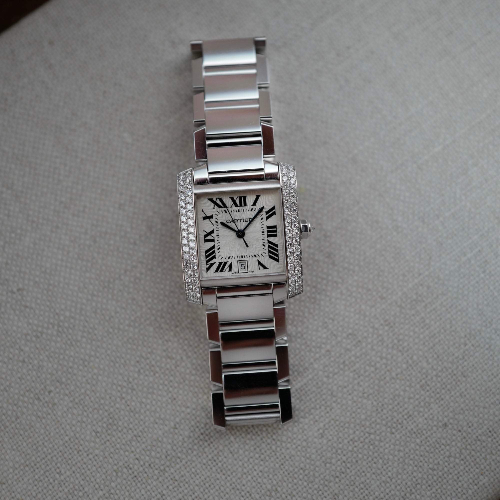 Cartier - Cartier White Gold Large Model Tank Francaise Ref. WE100351 - The Keystone Watches