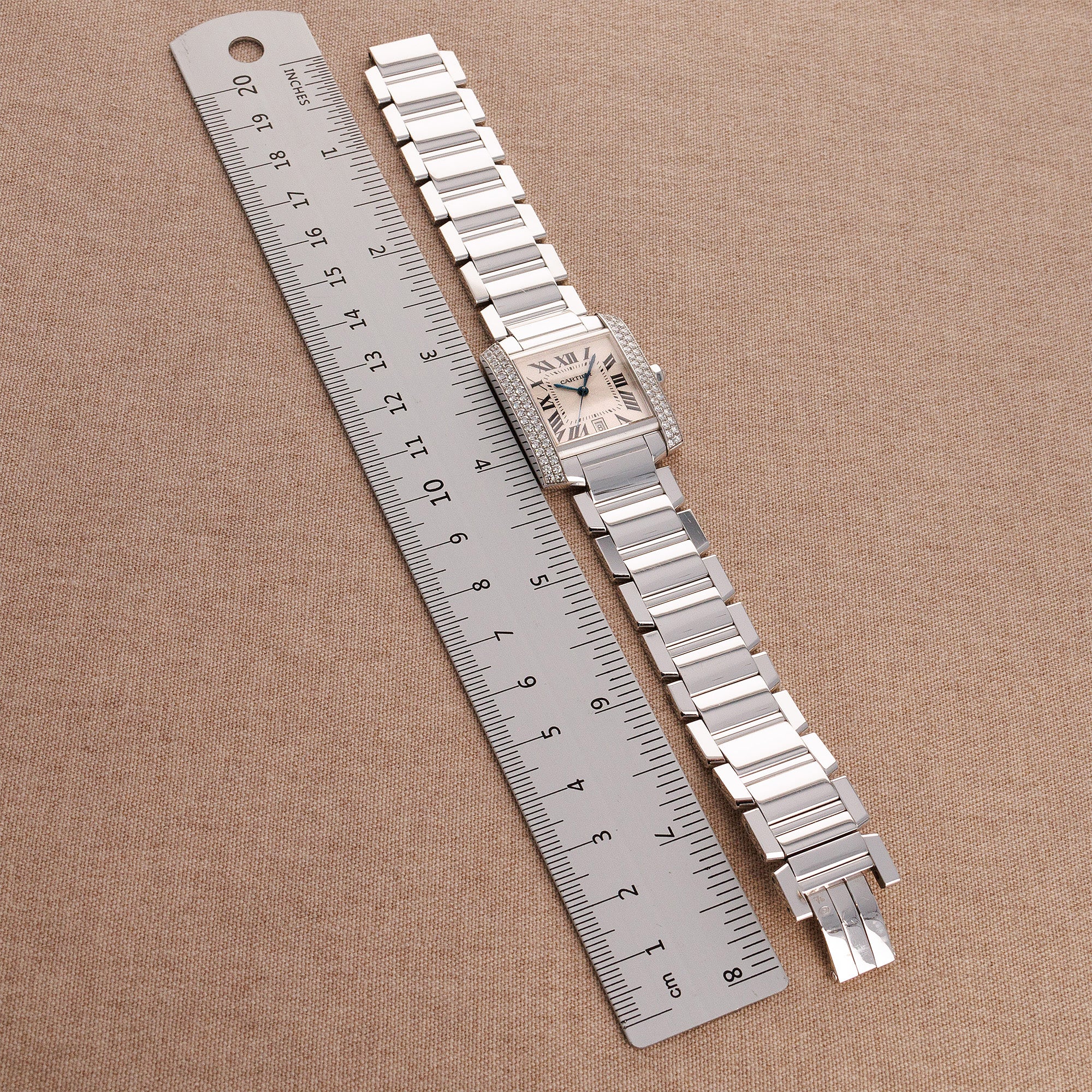 Cartier - Cartier White Gold Large Model Tank Francaise Ref. WE100351 - The Keystone Watches