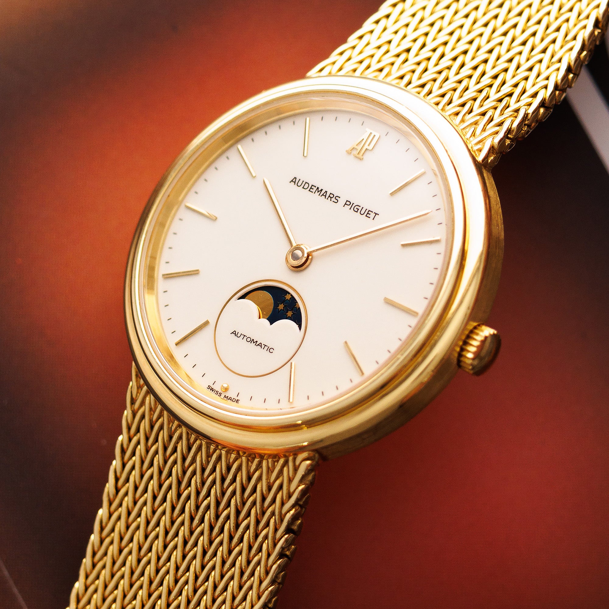 Audemars Piguet - Audemars Piguet Yellow Gold Moonphase Watch on Bracelet - The Keystone Watches