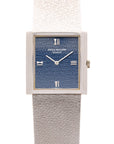 Patek Philippe White Gold Gondolo Ref. 3571 with Textured Blue Dial and JPE Bracelet