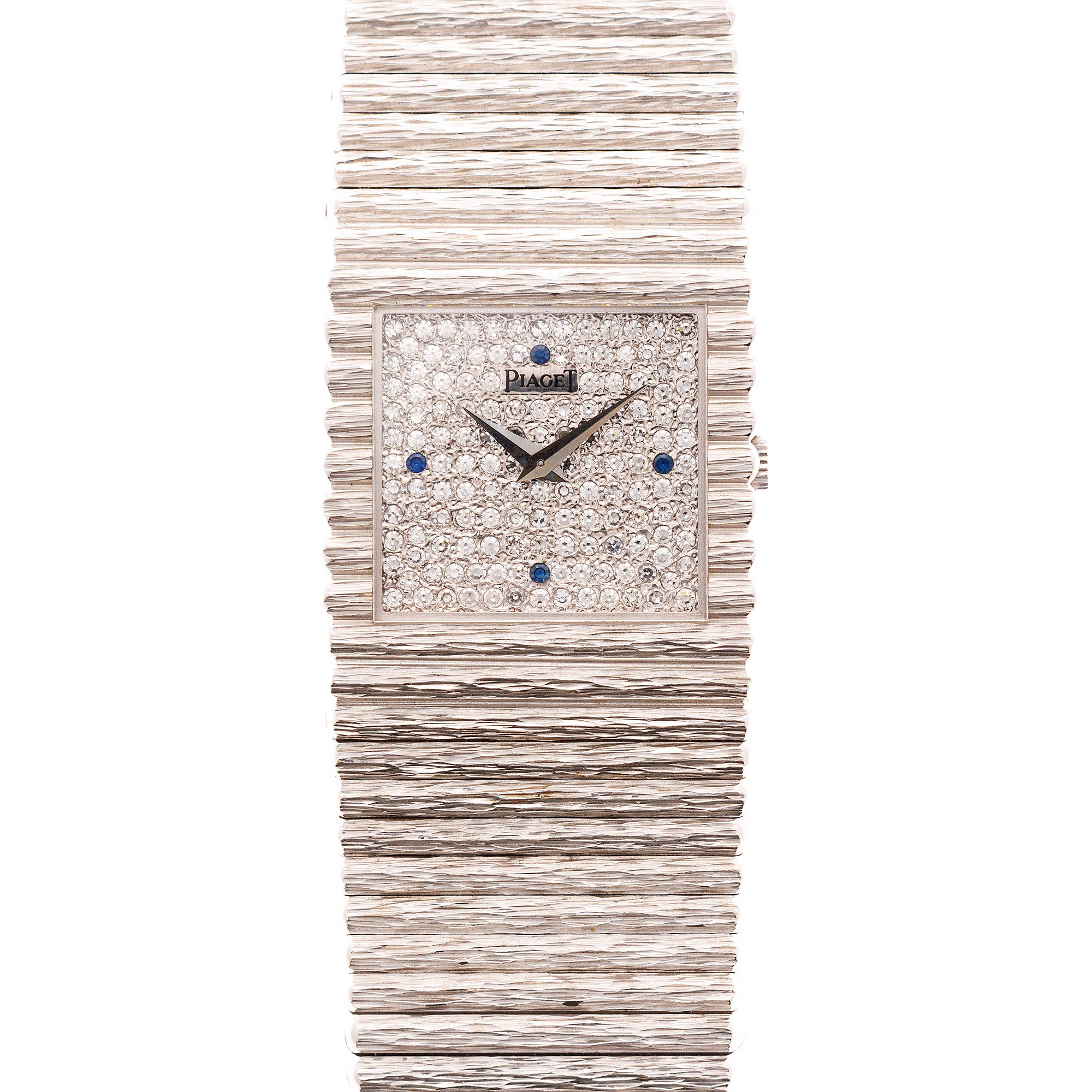 Piaget - Piaget White Gold Emperador Ref. 9131 with Diamonds and Sapphires - The Keystone Watches