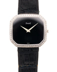 Piaget White Gold Vintage Onyx and Diamond Watch Ref. 9781