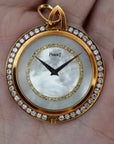 Piaget - Piaget Yellow Gold and Diamond Pocket Watch with Mother of Pearl and Diamond Dial (New Arrival) - The Keystone Watches