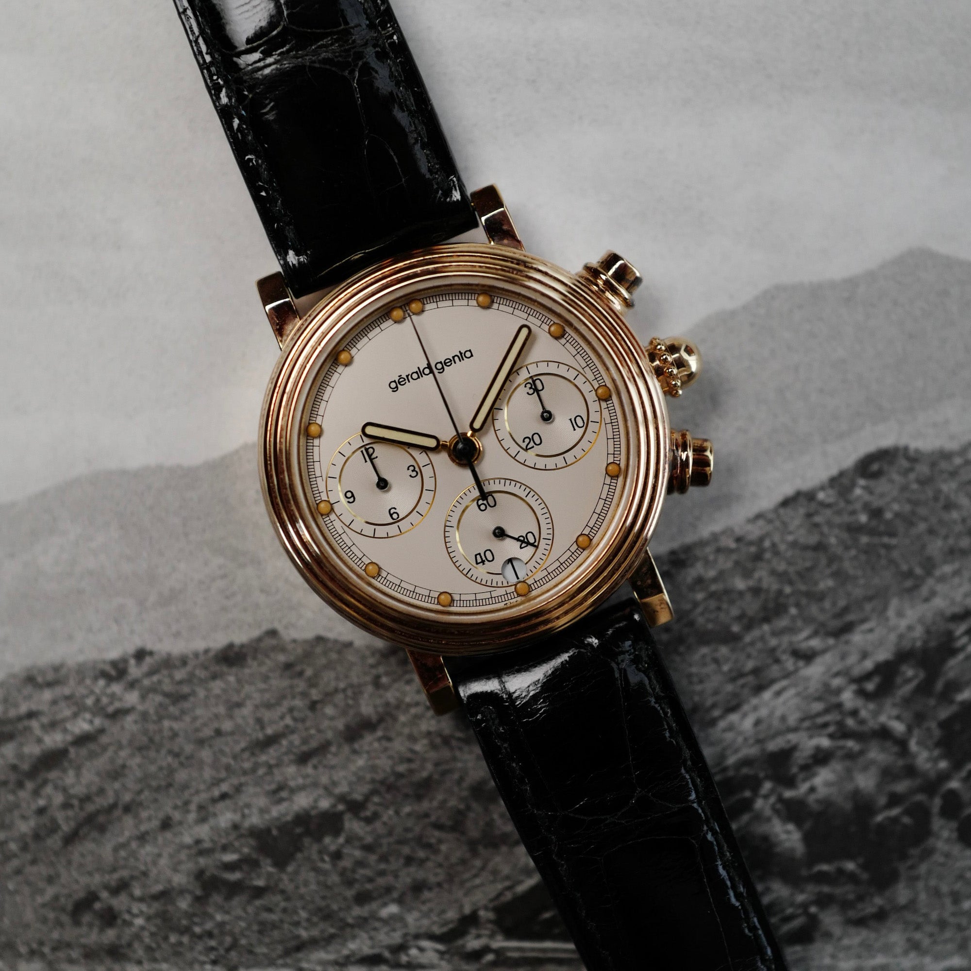 Gerald Genta - Gerald Genta Rose Gold Chronograph Ref. 3376.7 - The Keystone Watches