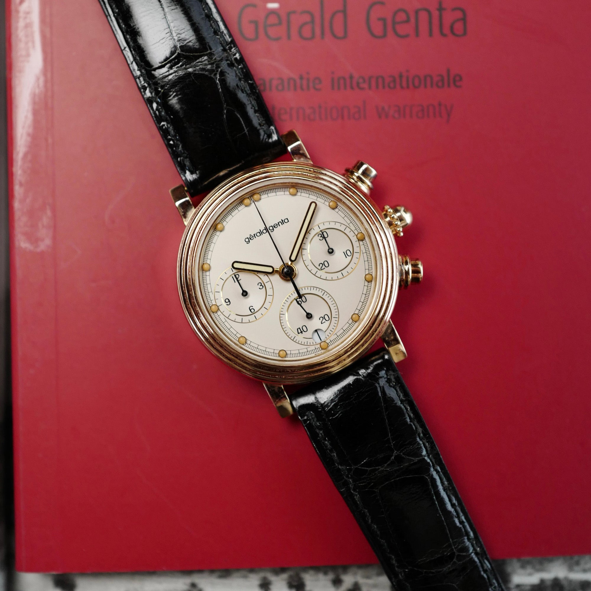 Gerald Genta - Gerald Genta Rose Gold Chronograph Ref. 3376.7 (New Arrival) - The Keystone Watches