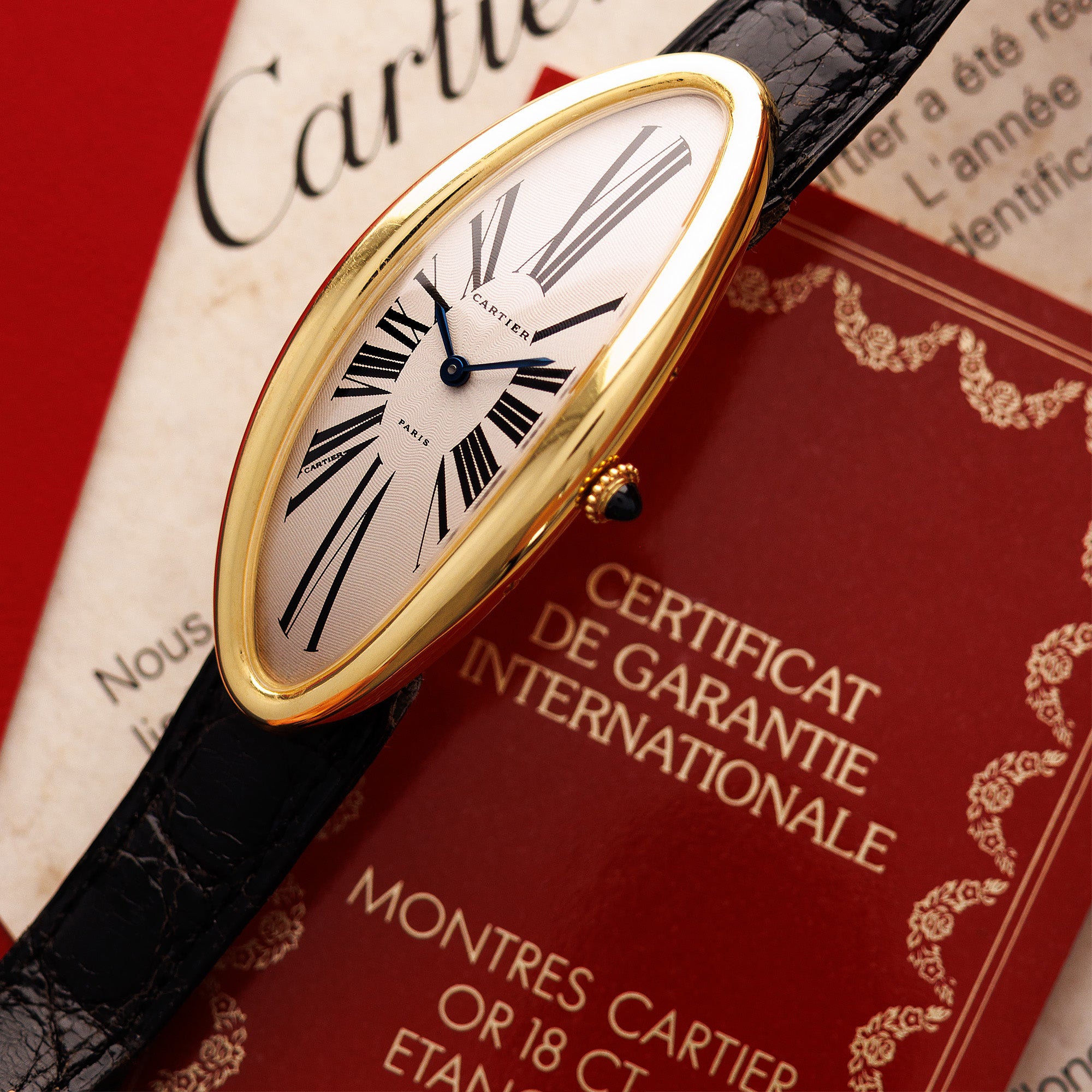 Cartier - Cartier Yellow Gold Collection Prive Baignoire Allongee from 1991 - The Keystone Watches