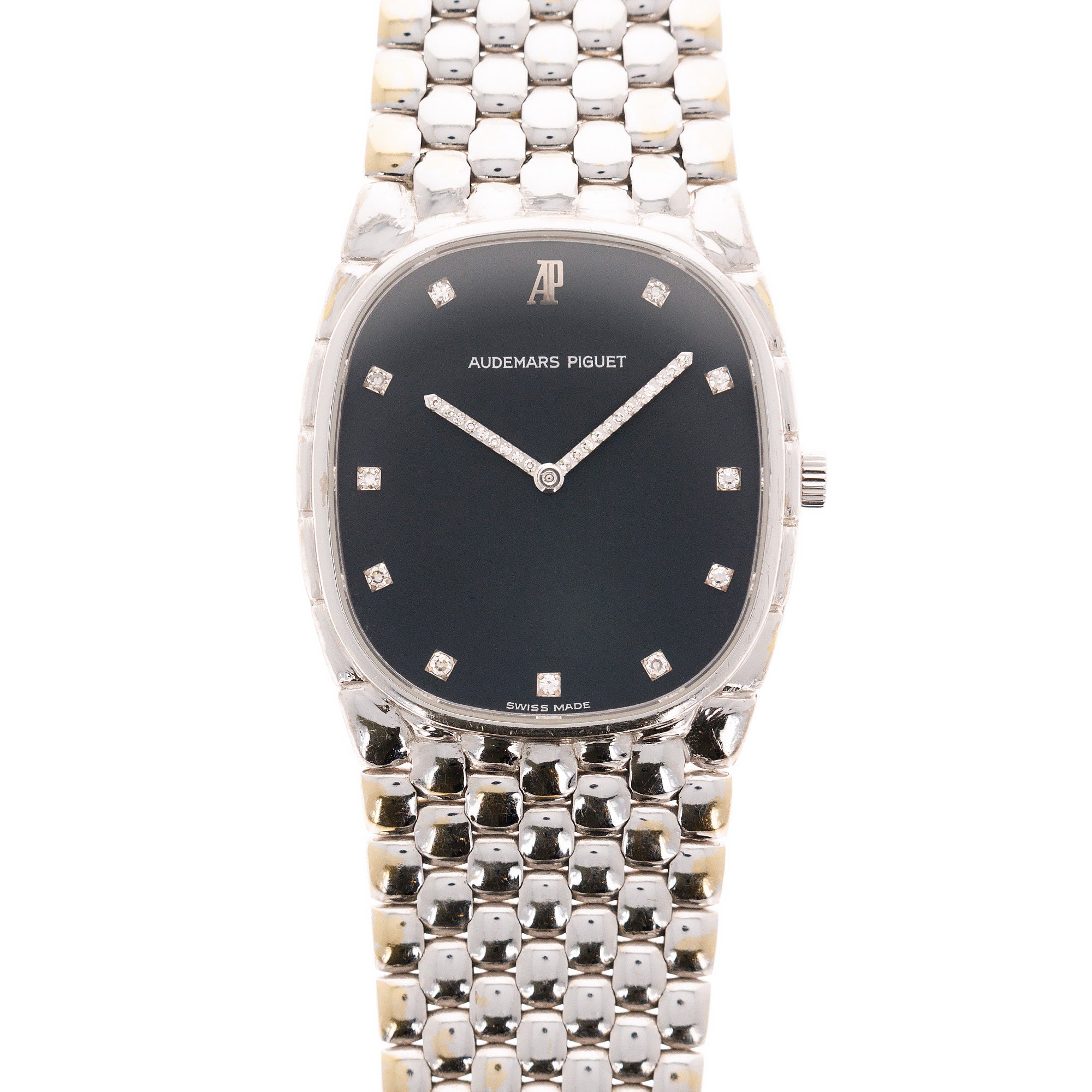 Audemars Piguet White Gold Beaded Bracelet Watch