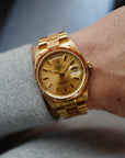 Rolex Yellow Gold Day-Date Ref. 18078 with Bark Finish and Outstanding Condition