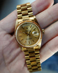 Rolex Yellow Gold Day-Date Ref. 18078 with Bark Finish and Outstanding Condition