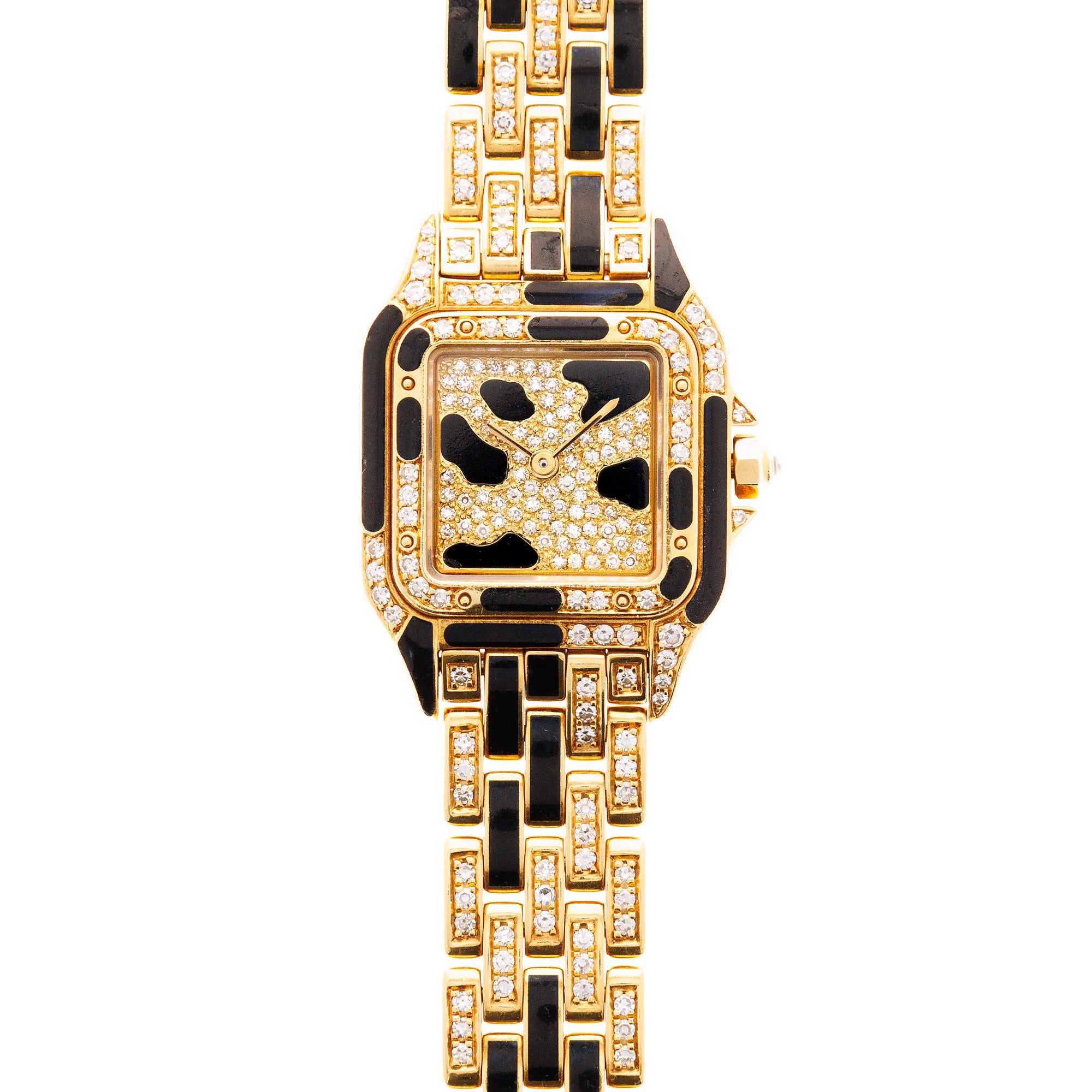 Cartier - Cartier Yellow Gold and Black Enamel and Diamond Panthere Ref. WF3071B9 - The Keystone Watches