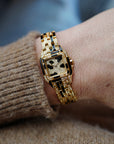 Cartier Yellow Gold and Black Enamel and Diamond Panthere Ref. WF3071B9