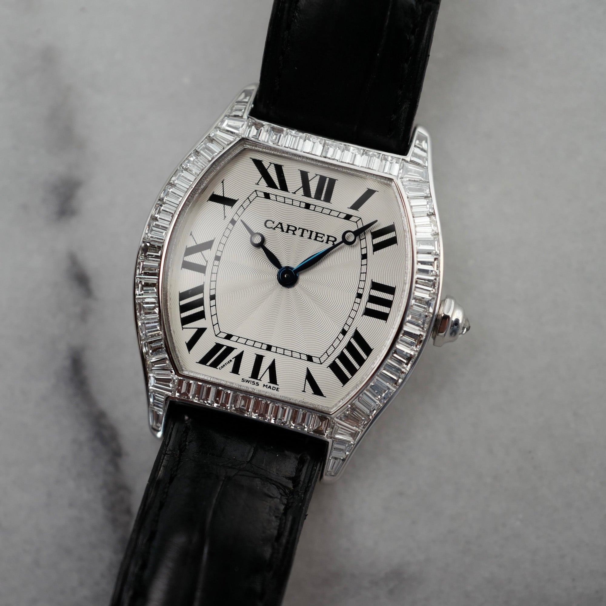 Cartier White Gold Tortue with Original Baguettes Ref. WGTO0003