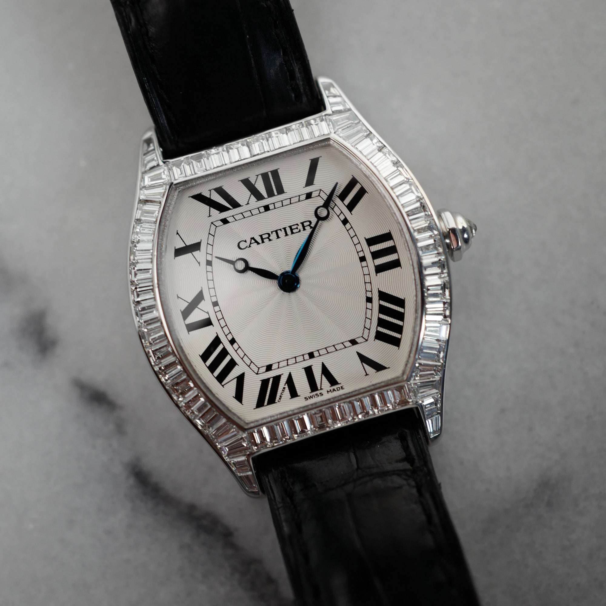 Cartier White Gold Tortue with Original Baguettes Ref. WGTO0003