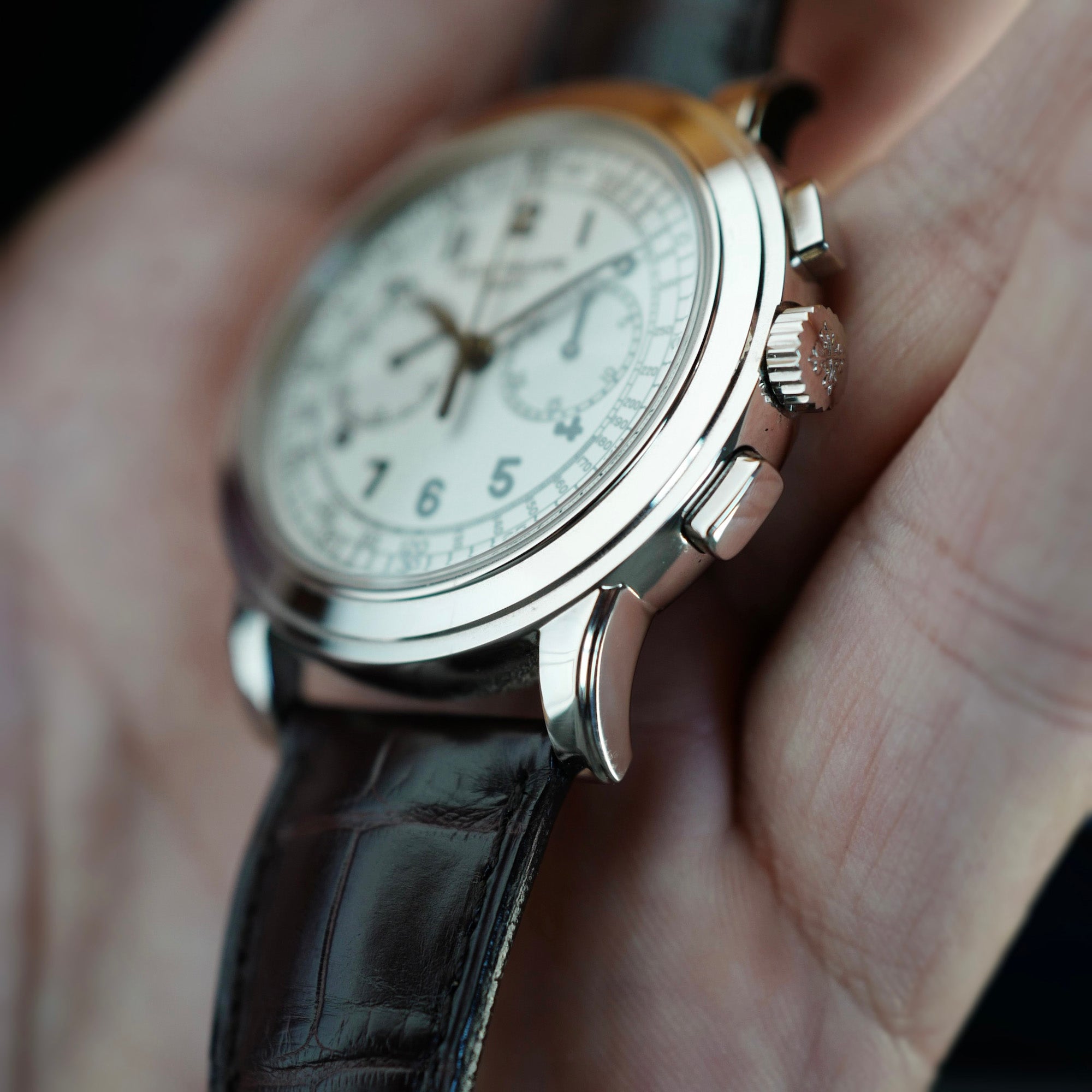 Patek Philippe White Gold Chronograph Watch Ref. 5070 (New Arrival)