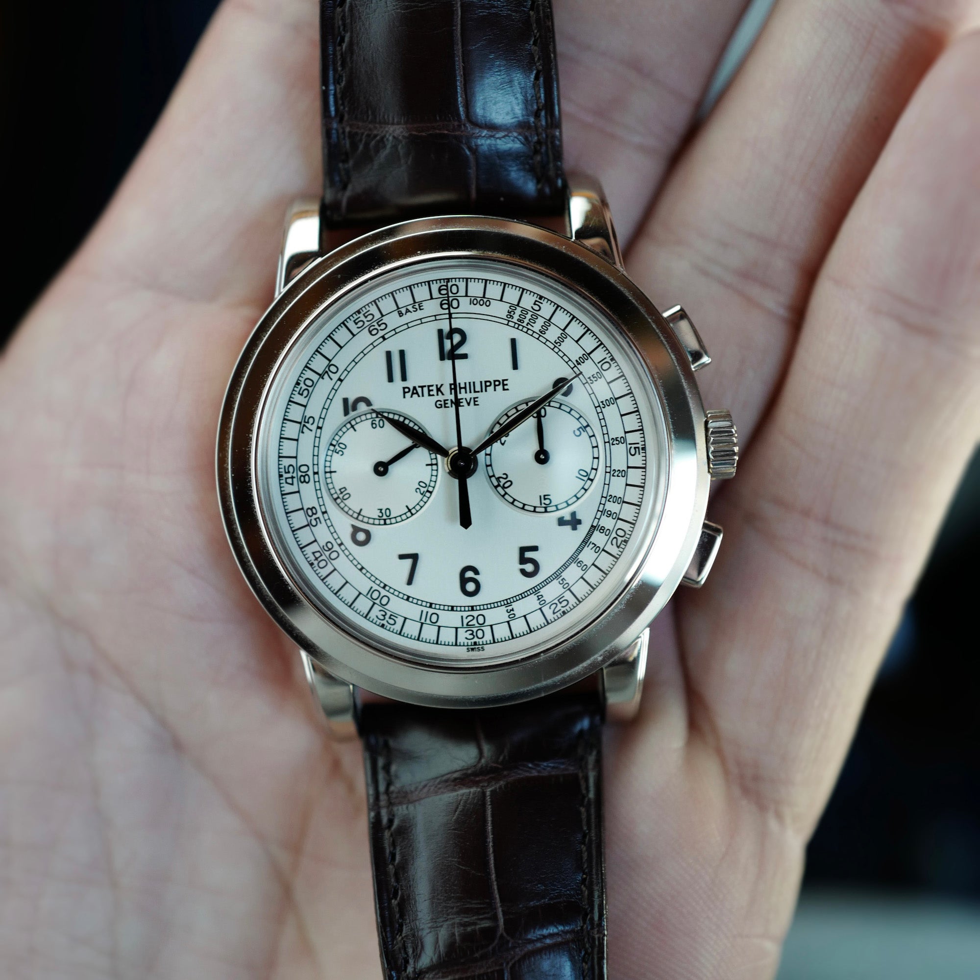 Patek Philippe White Gold Chronograph Watch Ref. 5070 (New Arrival)