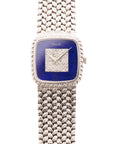 Piaget White Gold Lapis Square Watch Ref. 9902 with Original Box and Papers