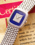 Piaget White Gold Lapis Square Watch Ref. 9902 with Original Box and Papers