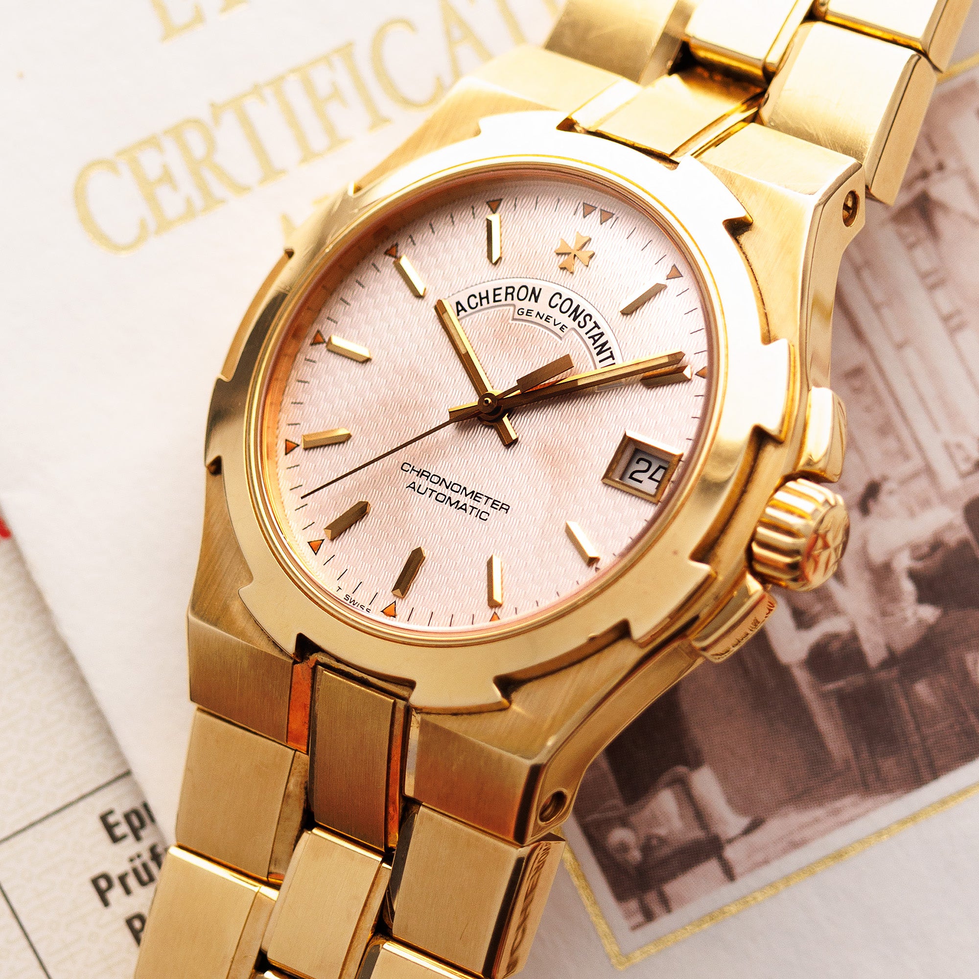 Vacheron Constantin - Vacheron Constantin Yellow Gold Overseas Ref.l 42042 with Box and Papers - The Keystone Watches