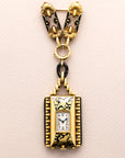 Gruen Art Deco Yellow Gold & Jade Lapel Watch (Objet)